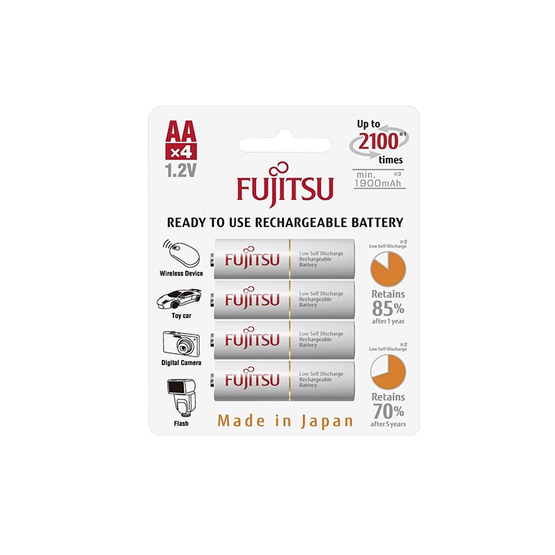Fujitsu Recharge Battery 1900mAh AAx4pcs