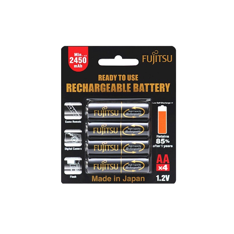 Fujitsu Recharge Battery 2450mAh AAx4pcs